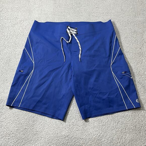 Lululemon Board Shorts Mens 40 Blue Swim Trunks Pockets Beach Drawstring - Picture 1 of 11
